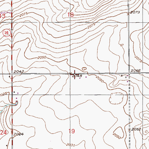Topographic Map of 31N56E19ABBB01 Well, MT