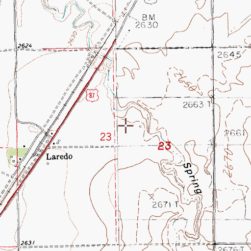 Topographic Map of 31N14E23AC__01 Well, MT
