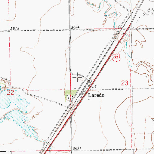 Topographic Map of 31N14E23BC__01 Well, MT