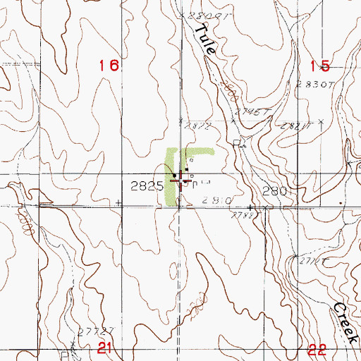 Topographic Map of 31N46E15CCCB01 Well, MT