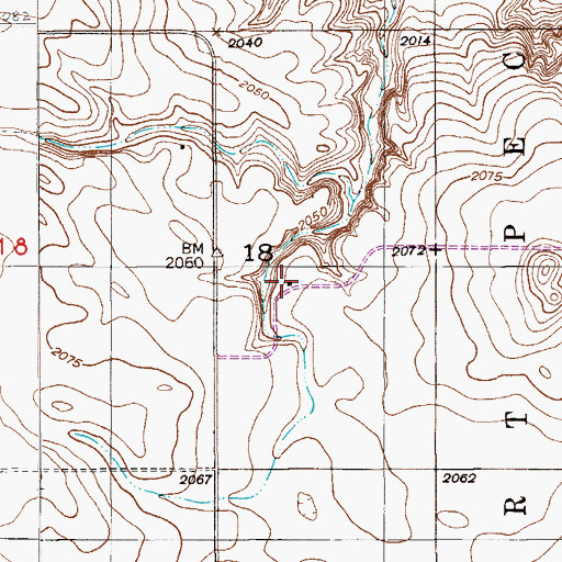 Topographic Map of 31N55E18DBAB01 Well, MT