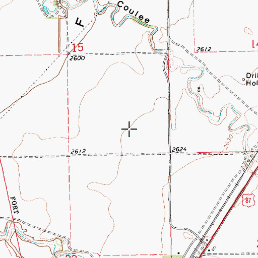 Topographic Map of 31N14E15DD__01 Well, MT