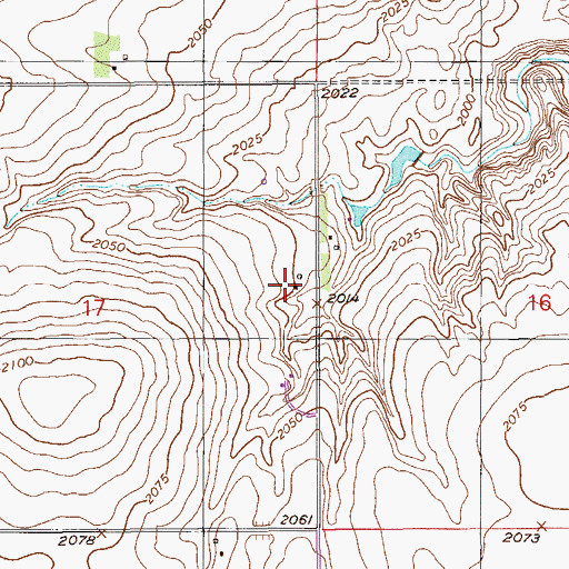 Topographic Map of 31N56E17ADDB01 Well, MT