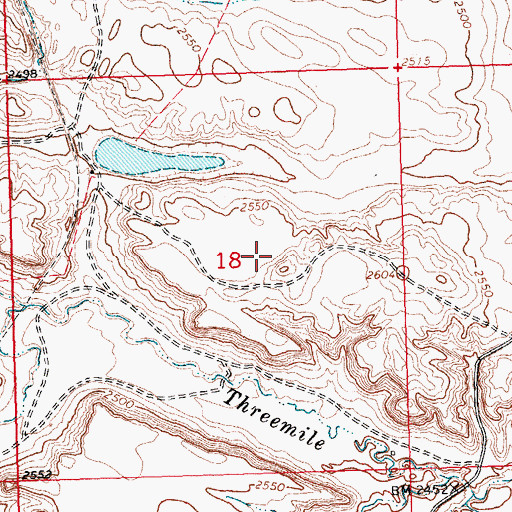 Topographic Map of 31N23E18ACDC01 Well, MT