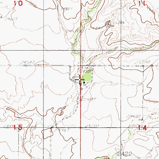 Topographic Map of 31N51E14BBCB01 Well, MT