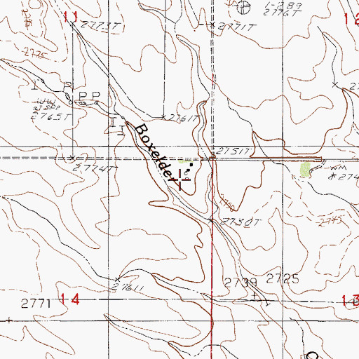 Topographic Map of 31N47E14AAAC01 Well, MT