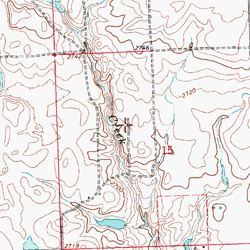 Topographic Map of 31N28E15BDBD01 Well, MT