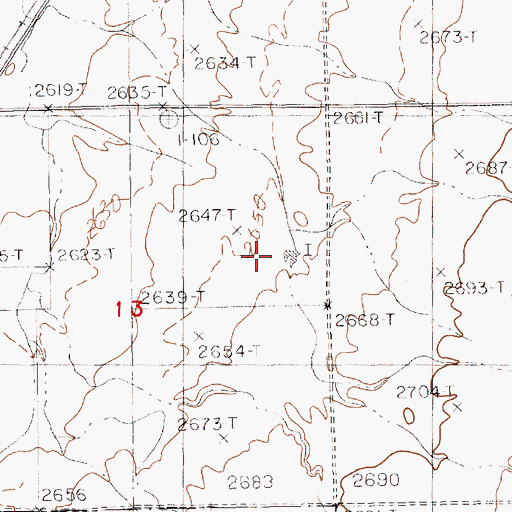 Topographic Map of 31N14E13AD__01 Well, MT