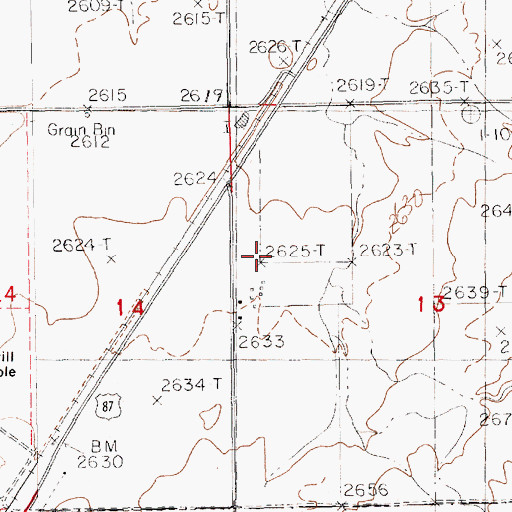 Topographic Map of 31N14E13BC__01 Well, MT