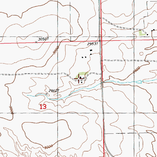 Topographic Map of 31N19E13ADBA01 Well, MT