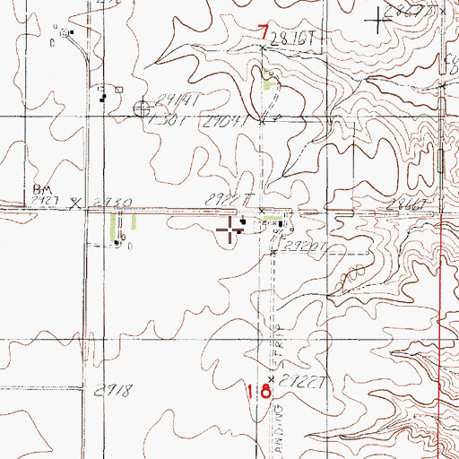 Topographic Map of 31N45E18BAAA01 Well, MT