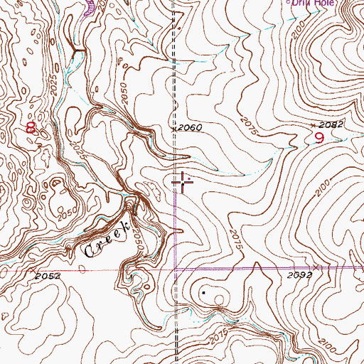 Topographic Map of 31N58E09CBCD01 Well, MT