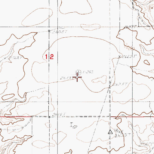 Topographic Map of 32N51E36DCCC01 Well, MT