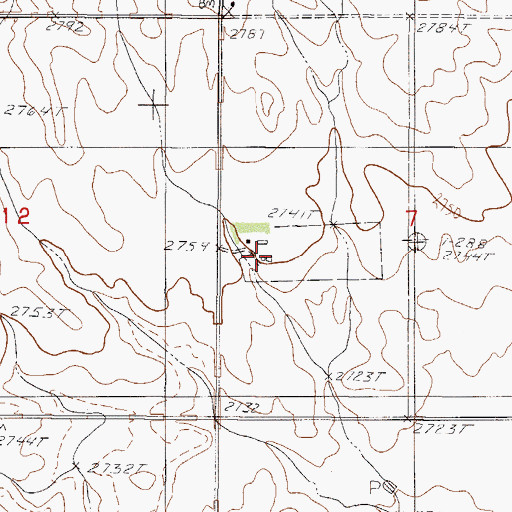 Topographic Map of 31N48E07CBAC01 Well, MT