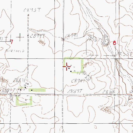 Topographic Map of 31N46E08CBCC01 Well, MT