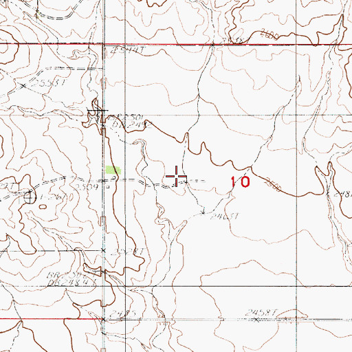 Topographic Map of 31N51E10BDCC01 Spring, MT