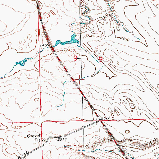 Topographic Map of 31N23E09CACA01 Well, MT
