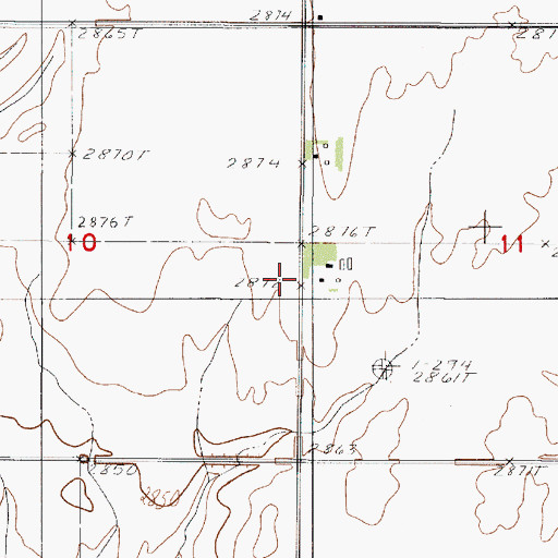 Topographic Map of 31N46E11CBBD01 Well, MT