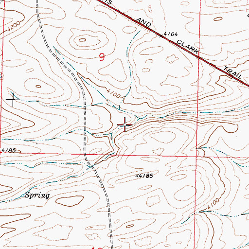 Topographic Map of 31N09W09DCAC01 Spring, MT