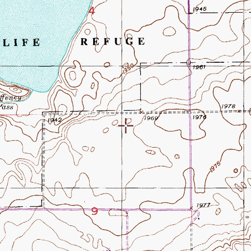 Topographic Map of 31N57E09ABAD01 Well, MT