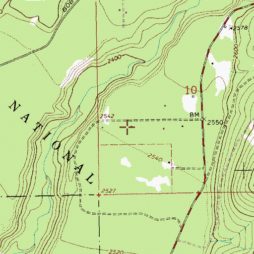 Topographic Map of 31N31W10CBDA01 Well, MT