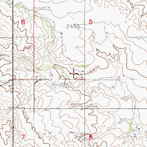 Topographic Map of 31N52E05CDCD01 Well, MT