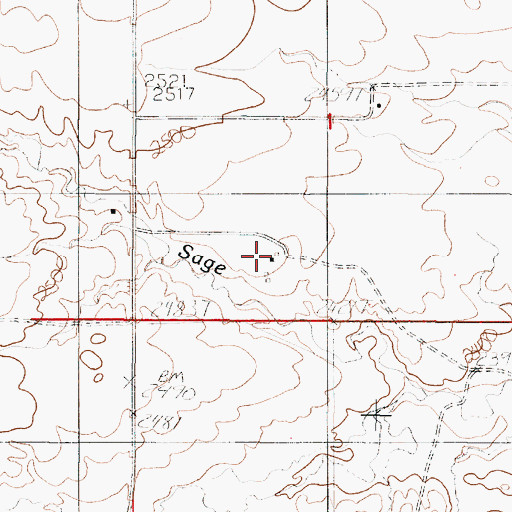 Topographic Map of 31N48E01ACCD02 Well, MT