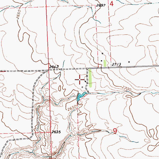 Topographic Map of 31N27E09BABC01 Well, MT