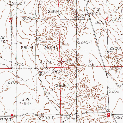 Topographic Map of 31N15E04CCCD01 Well, MT