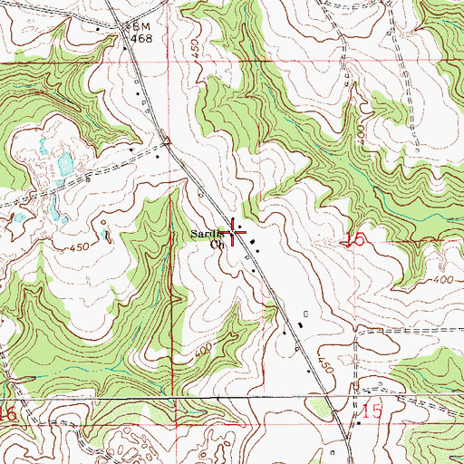 Topographic Map of Sardis Cemetery, AL