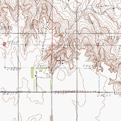 Topographic Map of 31N46E01CBCA01 Well, MT