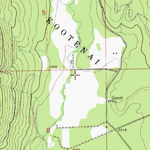 Topographic Map of 31N31W08AAB_01 Well, MT
