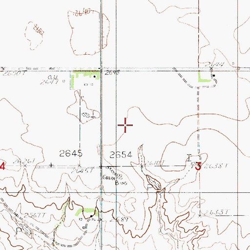 Topographic Map of 31N51E03BC__01 Well, MT