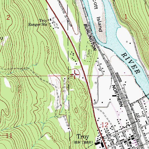 Topographic Map of 31N34W01CCCD01 Well, MT