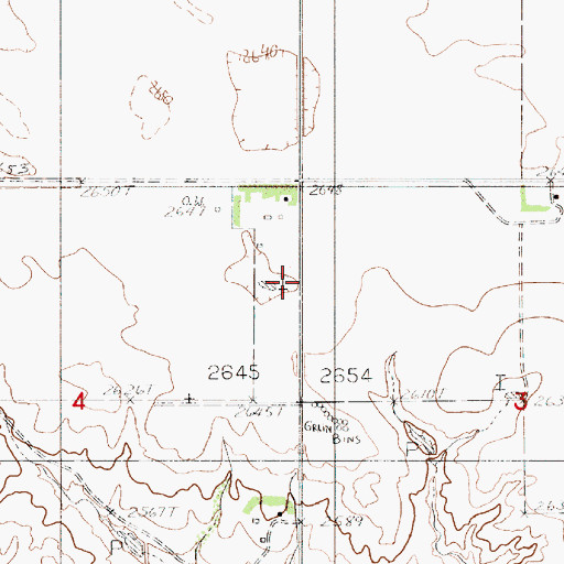 Topographic Map of 31N51E04AADA01 Well, MT