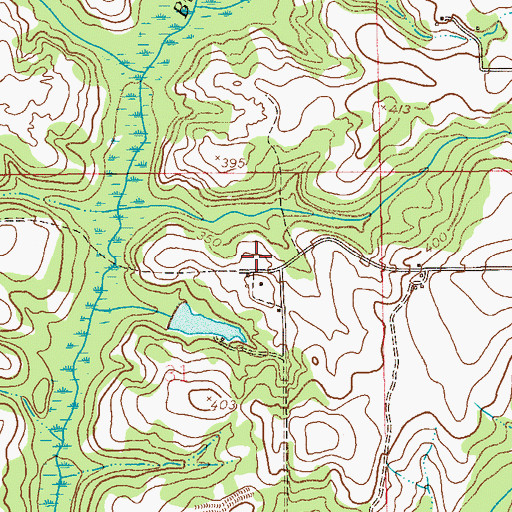 Topographic Map of Simmons Cemetery, AL