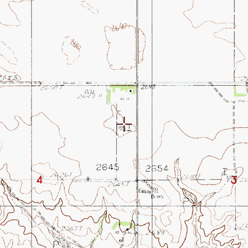 Topographic Map of 31N51E04AADB01 Well, MT