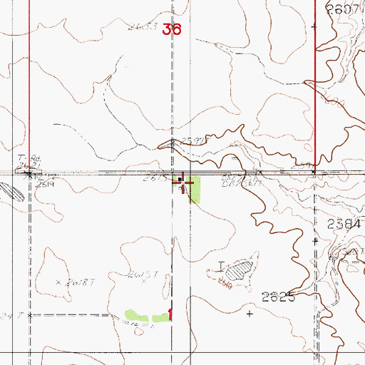Topographic Map of 31N51E01ABBB01 Well, MT