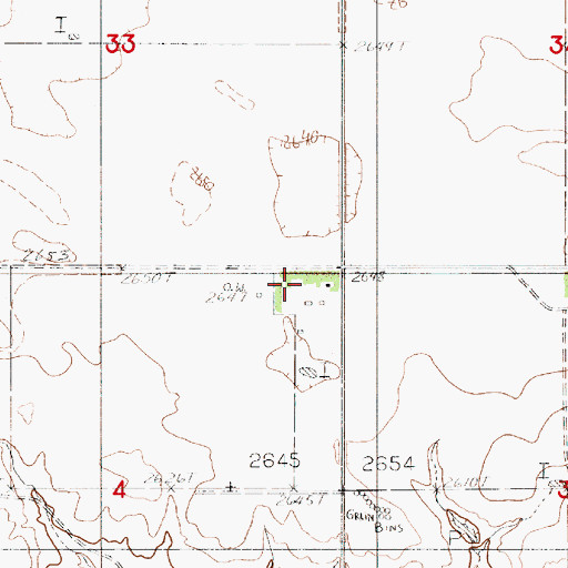 Topographic Map of 31N51E04AA__01 Well, MT