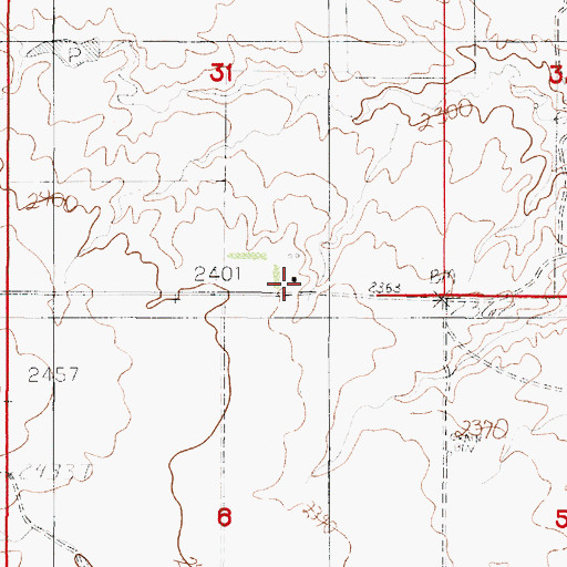 Topographic Map of 32N49E31DCDC01 Well, MT