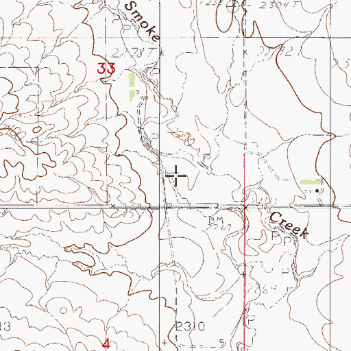 Topographic Map of 33N49E33DD__12 Well, MT
