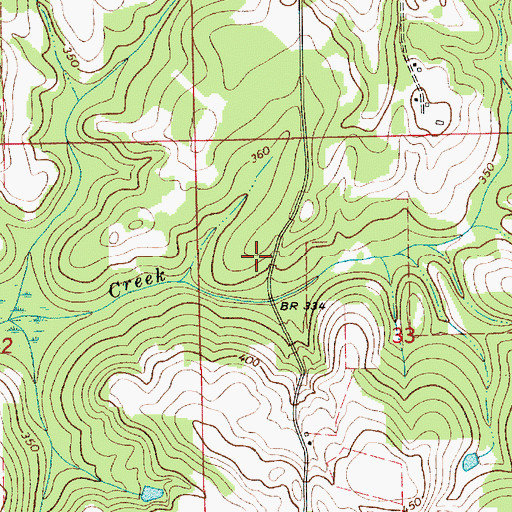 Topographic Map of Spillars Cemetery, AL
