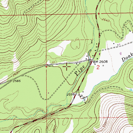 Topographic Map of 31N31W02BCD___ Well, MT