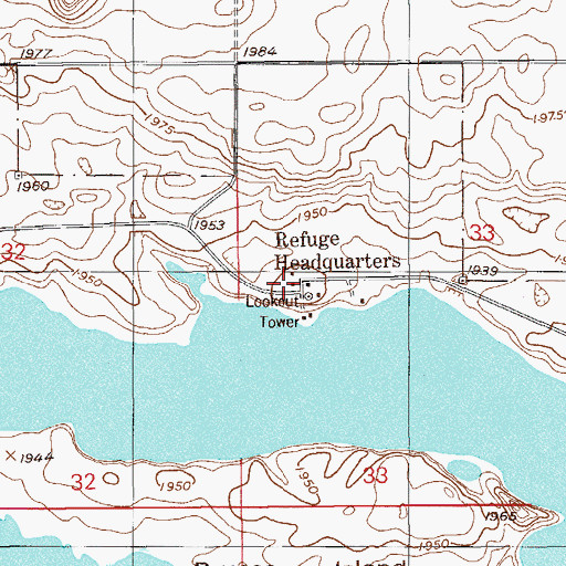 Topographic Map of 32N56E33BCDC01 Well, MT