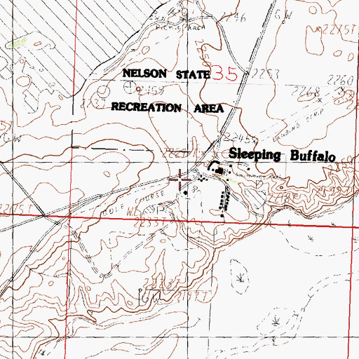Topographic Map of 32N32E35CDBD01 Well, MT