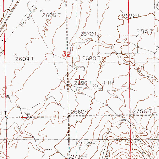 Topographic Map of 32N15E32DB__01 Well, MT