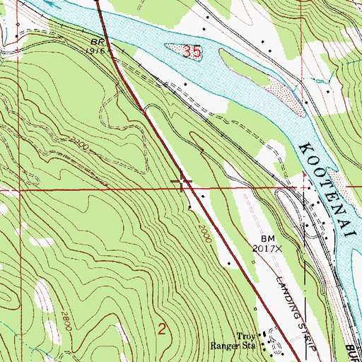 Topographic Map of 32N34W35DCCD01 Well, MT
