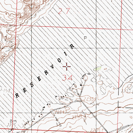 Topographic Map of 32N32E35DB__01 Well, MT