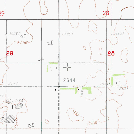 Topographic Map of 32N51E04BCBA01 Well, MT