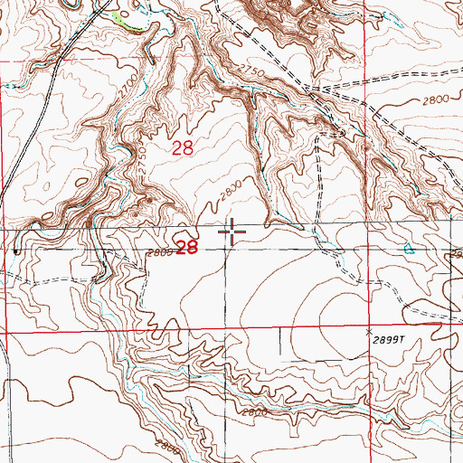 Topographic Map of 30N19E09DCDB01 Well, MT
